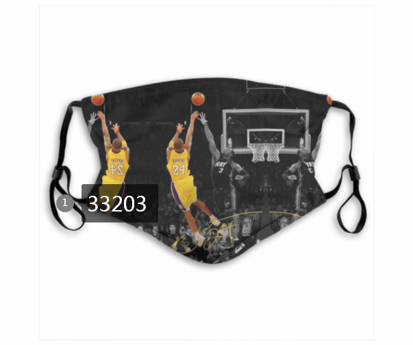 2021 NBA Los Angeles Lakers #24 kobe bryant 33203 Dust mask with filter->nba dust mask->Sports Accessory